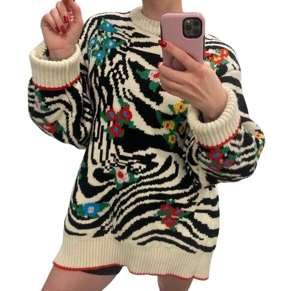 Philosophy di Lorenzo Serafini Animal Print Sweater Sz 46 US 10 / XL MSRP $1,135 - Picture 11 of 15